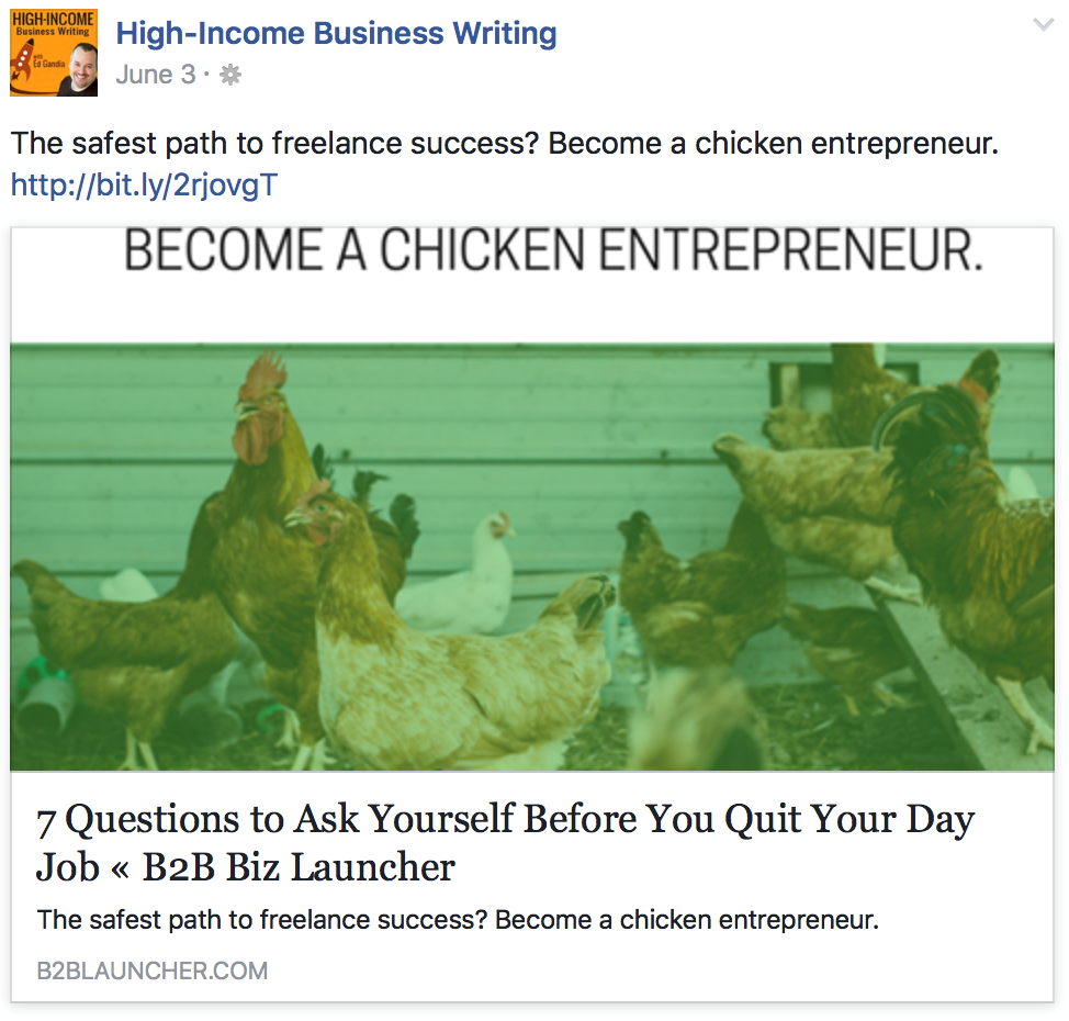 FB business post example [image]